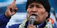 <p>Evo Morales, deve se reeleger para um terceiro mandato para o período 2015-2020 com um apoio nas urnas de entre 59,5% e 61%</p>  Foto: David Mercado (BOLIVIA - Tags: POLITICS ELECTIONS HEADSHOT) - RTR49GI8 / Reuters