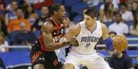 Flamengo e Orlando Magic duelaram na última pré-temporada, mas nos EUA  Foto: John Raoux / AP