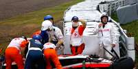 <p>Jules Bianchi minutos depois do acidente no GP do Japão</p>  Foto: Gettyimages