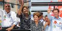 Candidata à reeleição pelo PT, Dilma Rousseff participou de duas carreatas no Rio de Janeiro, nesta segunda-feira, em que apoiou os candidatos ao governo do Estado, Marcelo Crivella (PRB) e Luiz Fernando Pezão (PMDB)  Foto: André Naddeo/Ichiro Guerra / Divulgação