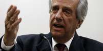 <p>Candidato à Presidência do Uruguai Tabaré Vázquez em entrevista coletiva</p>  Foto: Andres Stapff / Reuters