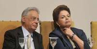 <p>Fernando Henrique Cardoso ao lado da presidente Dilma Rousseff</p>  Foto: Ricardo Matsukawa / Terra