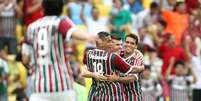 Fluminense faz festa com gol   Foto: Matheus Andrade / Photocamera