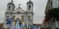 <p>Solar dos Neves, no centro histórico de São João del Rey, onde o candidato deu entrevista coletiva</p>  Foto: Janaina Garcia / Terra