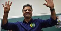 <p>Candidato do PSDB, Aécio Neves soma 733 votos na capital alemã</p>  Foto: AFP