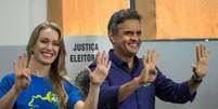 <p>Aécio chegou a ficar em terceiro lugar nas pesquisas durante o primeiro turno</p><p> </p>  Foto: AFP