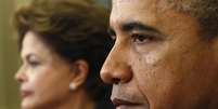 Presidente dos EUA, Barack Obama, reunido com a presidente Dilma Rousseff no Salão Oval, na Casa Branca, em Washington. 9/4/2012  Foto: Kevin Lamarque / Reuters