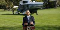 O presidente norte-americano, Barack Obama, fala sobre a resposta dos EUA ao surto de Ebola, na Casa Branca, em Washington, nesta terça-feira. 28/10/2014  Foto: Kevin Lamarque / Reuters