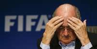 Presidente da Fifa, Joseph Blatter, durante coletiva de imprensa em Zurique. 26/09/2014.  Foto: Arnd Wiegmann / Reuters