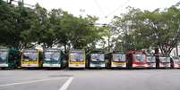 Ônibus parados no Terminal Carrão nesta quarta-feira  Foto: Paulo Lopes / Futura Press