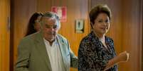<p>Dilma&nbsp;Rousseff recebeu o presidente do Uruguai, Jos&eacute; Mujica, no Pal&aacute;cio do Planalto</p>  Foto: Marcelo Camargo / Agência Brasil