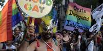 Centenas participam da XXIII Parada do Orgulho Gay em Buenos Aires, em 15 de novembro de 2014  Foto: Juan Mabromata / AFP