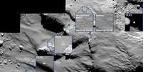 <p>Imagem mostra os pontos em que a Philae quicou na superfície do cometa, em um processo que levou 2 horas</p>  Foto: ESA/Rosetta/MPS for OSIRIS Team