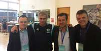 Em passagem por Londres, comissão da Seleção conversou com Mourinho  Foto: CBF / Divulgação