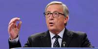 O presidente da Comiss&atilde;o Europeia, Jean Claude Juncker, concede entrevista coletiva em Bruxelas, na B&eacute;lgica, no in&iacute;cio de novembro. 12/11/2014  Foto: Stringer / Reuters