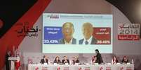 <p>Dados eleitorais do 1&ordm; turno apontaram o embate entre os candidatos&nbsp;Beji Caid Essebsi e Moncef Marzouki, campanhas devem fazer seus pronunciamentos ainda nesta noite de domingo</p>  Foto: Zoubeir Souissi / Reuters