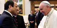 <p> Abdel Fatah al Sissi e o Papa Francisco durante encontro no Vaticano, em 24 de novembro</p>  Foto: Gabriel Bouys  / AFP