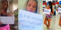 Modelos fazem campanha pela melhora de Andressa Urach   Foto: Instagram / Reprodução