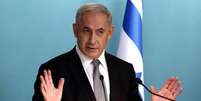 Primeiro-ministro de Israel, Benjamin Netanyahu, durante coletiva de imprensa em Jerusalém. 2/12/2014.  Foto: Gali Tibbon / Reuters