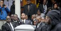 O funeral de Akai marcou novos protestos e indignação por violência contra negros nos EUA  Foto: Brendan McDermid / Reuters
