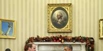 O príncipe William e o presidente Barack Obama durante encontro no Salão Oval, na Casa Branca, em Washington  Foto: Kevin Lamarque  / Reuters