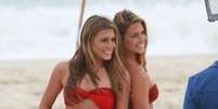 Bia e Branca Feres exibiram curvas em gravação na Praia da Reserva  Foto: Dilson Silva / AgNews