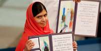 <p>Malala se tornou a ganhadora mais jovem do prêmio Nobel da Paz</p>  Foto: Suzanne Plunkett  / Reuters