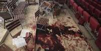 <p>O massacre na Escola P&uacute;blica do Ex&eacute;rcito de Peshawar deixou rastros de sangue por todos os lados</p>  Foto: Fayaz Aziz / Reuters