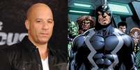 Vin Diesel e Raio Negro, o personagem de Inumanos que poderia interpretar  Foto: Getty Images / site oficial / Marvel / Reprodução