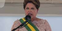 A presidente do Brasil, Dilma Rousseff durante cerimônia de posse presidencial, em Brasília (DF), nesta quinta-feira (01)  Foto: Felipe Costa / Futura Press