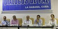 Comitê de paz instalado pelo governo da Colômbia e as Farc em Havana, Cuba, em agosto do ano passado. 21/08/2014  Foto: Enrique De La Osa / Reuters