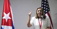 A chefe da delegação cubana, Josefina Vidal, relatou que o termo "pressionar" não foi utilizado nas reuniões   Foto: Stringer / Reuters