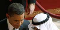 <p>Obama ao lado de Abdullah</p>  Foto: AP