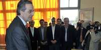 <p>Líder do Nova Democracia, Antonis Samaras</p>  Foto: AFP