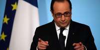 O presidente da França, François Hollande, discursa durante evento em Paris. 19/01/2015  Foto: Philippe Wojazer / Reuters
