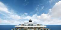 Navio ter&aacute; piscina com borda infinita na parte traseira  Foto: Viking Cruises/Divulga&ccedil;&atilde;o