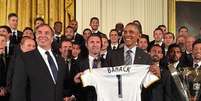 Presidente americano Barack Obama recebeu equipe do Los Angeles Galaxy  Foto: Divulgação