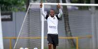 Robinho fez o primeiro trabalho em campo ao lado de Renato e do zagueiro David Braz  Foto: Divulgação Santos FC