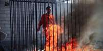 Maaz al-Kassasbeh teria sido queimado vivo dentro de uma cela  Foto: Twitter