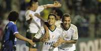 Dudu comemora primeiro gol com a camisa do Palmeiras  Foto: Reginaldo Alves de Castro / Gazeta Press