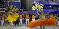 Com um enredo inspirado na Suíça, a Unidos da Tijuca fechou o segundo e último dia de desfiles do Carnaval 2015 no Rio de Janeiro  Foto: Rudy Trindade / FramePhoto