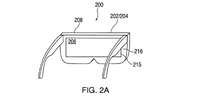 Óculos virtual da Apple poderia ser acoplado ao iPhone  Foto: USPTO / Reprodução
