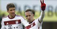 Bayern de Muller e Ribery conquistou mais uma vitória no Alemão  Foto: Ina Fassbender / Reuters