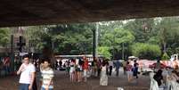 Imagens do MASP duas horas antes do protesto, não havia grande movimentação no museu paulista  Foto: Facebook  Fora Dilma / Reprodução