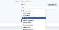 Identidade de gênero no Facebook agora não se limita a "masculino" e "feminino"  Foto: Facebook / Reprodução