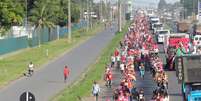Os manifestantes bloquearam estradas, pedágios e propriedades rurais  Foto: Divulgação/MST