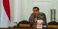 <p>Presidente da Indonésia, Joko Widodo, durante encontro em Jacarta</p>  Foto: Antara Foto / Reuters