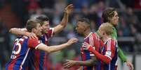 Thomas Müller comemora o primeiro gol do Bayern no Weserstadion  Foto: Martin Meissner / AP