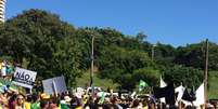 <p>Protesto contra Dilma Rousseff, em Presidente Prudente, no interior de São Paulo</p>  Foto: Pedro F. M. S. Tiezzi / vc repórter