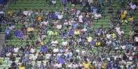 <p>Maior parte da torcida ao final do jogo gritou contra Dilma</p>  Foto: Fernando Dantas / Gazeta Press